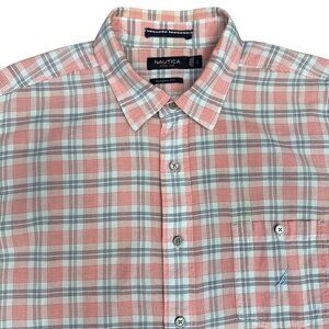 Men's NAUTICA Classic Fit Casual Short Sleeve‎ Shirt- Size Large